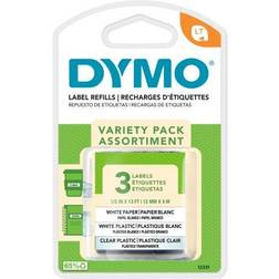 Dymo LetraTag 3pk Label Tape Clear/White Paper/White Plastic