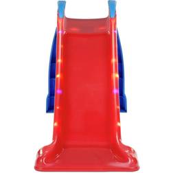 Little Tikes Light-up First Slide Indoor Outdoor Playground Slide with Folding for Easy Storage Red and Blue- For Kids Toddlers Boys Girls Ages 18 Months to 6 Years