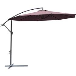 OutSunny 5 Brown Octagon Table Cantilever and Offset Patio Umbrella