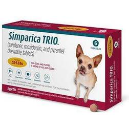 Simparica Trio Chewable Dogs 2.8-5.5 lb, 6 treatments