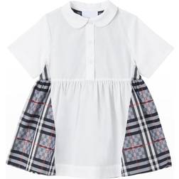 Burberry Baby Vintage Check paneled jersey dress multicoloured