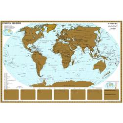 Naga Scratch World Map Wanddeko 67x97cm
