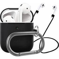 Apple Premium Silicone Case For AirPods w/ Carabiner & Strap for Airpods