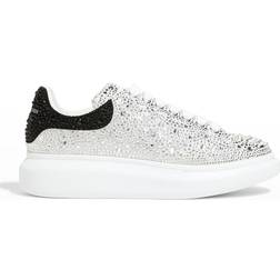 Alexander McQueen Crystal-Embellished Oversized Sneaker M - White/Black