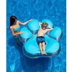 Swimline Blue Inflatable Pawprint Island Summer Pool Float for Children