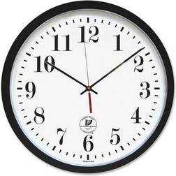 Atomic Slimline Contemporary Clock, 16-1/2" Black