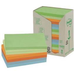 3M Post-it Notes Pad Recycled Tower Pack 76x127mm Pastel Rainbow Ref