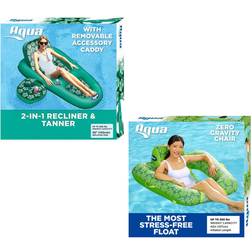 Aqua Leisure Campania 2in1 Lounger Floral & Zero Gravity Pool Float