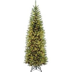 National Tree Company Faux Trees Green Green 7.5' Pre-Lit LED PowerConnect Kingswood Fir Artificial Christmas Tree