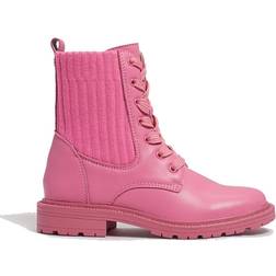 Sam Edelman Kid's Lydell Combat Boot - Pink Confetti Leather