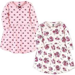 Hudson Baby 2-Pack Rose Long Sleeve Dresses