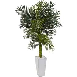 Nearly Natural Golden Cane Palm Tree in Tower Planter 60"