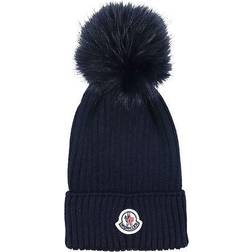 Moncler Wool Hat - Navy with Imitation Fur (H2-954-3B00012-04S01-742)