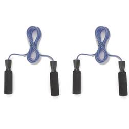 Mind Reader Adjustable Jump Rope with 5.25" Memory Foam Ergonomic Handles (JROPE2-BLU)