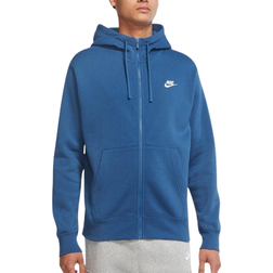 Nike Sportswear Club Fleece Full-Zip Hoodie - Dk Marina Blue/White