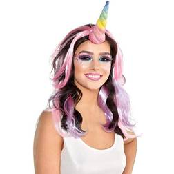 Amscan Glittery Rainbow Unicorn Horn