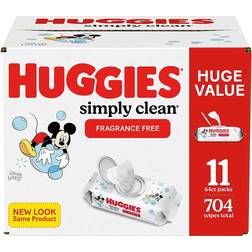 Huggies Simply Clean Fragrance Free Baby Diaper Wipes 704pcs
