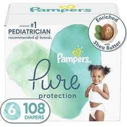 Pampers Pure Protection Natural Diapers Size 6, 16+ kg, 108 Pcs