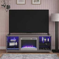 Ameriwood Home Fendall Fireplace TV Bench 64.8x24.9"