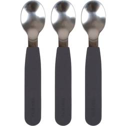 Filibabba Silicone Spoons 3-pack Stone Grey