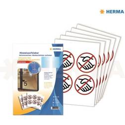 Herma Information label: Prohibited sign No handshakes Ø 10 cm self-adhesive removable