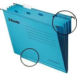 Esselte Classic Reinforced Suspension File with Dividers, A4, Pack of 10, Tabs Included, Blue, 93133