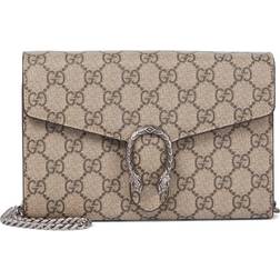 Gucci Dionysus GG Supreme Clutch Shoulder Bag - Beige Multi