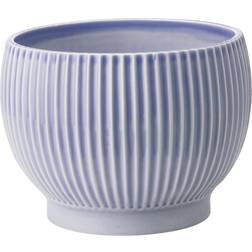 Knabstrup Keramik urtepotteskjuler med riller medium lavendelblå Vase