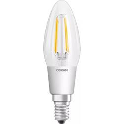 Osram Superstar Classic LED E14 Candle Filament Clear 4W 470lm 822-827 Dim To Warm Dimmable Replaces 40W