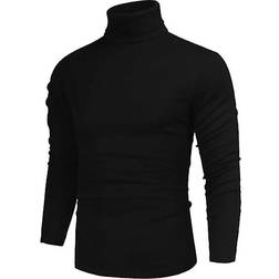 Poriff Men's Knitted Thermal Turtleneck Pullover Sweater