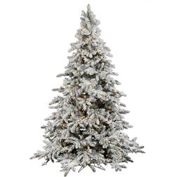Vickerman 6.5-ft. Pre-Lit Flocked Utica Artificial Christmas Tree, White Christmas Tree