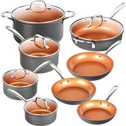 Gotham Steel Professional Hard Anodized Cookware Set with lid 13 Parts