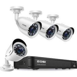 Zosi 1080p Home Security Camera System 4-pack