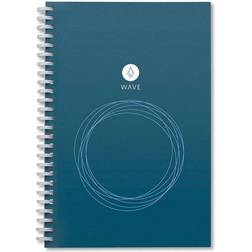 Rocketbook Wave Smart Reusable Notebook Dotted Rule Blue Cover 8.9 x 6 40 Sheets WAVEKA