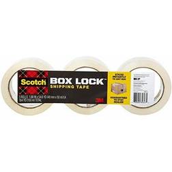 3M Box Lock Shipping Packaging Tape 1.88inx163.8ft 3-pack