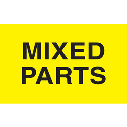 Staples Mixed Parts Labels, Yellow/Black, 5 x 3, 500/Rl Quill