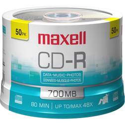 Maxell 648250 RECORDABLE CD 50- Pack
