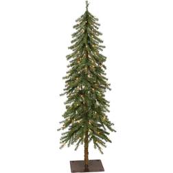 Puleo International 5ft. Pre-Lit Alpine Artificial with Lights Christmas Tree 60"
