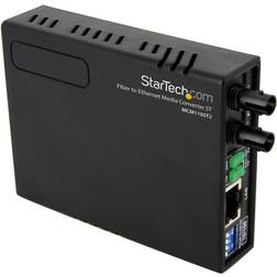 StarTech 10/100 Multi Mode Fiber Ethernet Media Converter, Black (MCM110ST2)