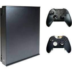 HIDEit Xbox One X Console + 2 Controller Wall Mount Bundle - Black