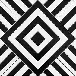 Achim Retro Geometric 12x12 Self Adhesive Vinyl Floor Tiles Set of 20, Multicolor