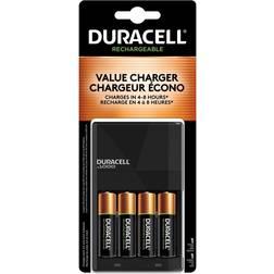 Duracell Ion Speed 1000 Battery Charger with 4 NiMh AA Rechargeable