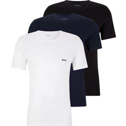 Hugo Boss Logo Embroidered T-shirt 3-pack - Black/Blue/White