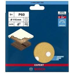 Bosch Accessories EXPERT C470 2608900795 Router sandpaper Punched Grit size 60 (Ø) 115 mm 5 pc(s)