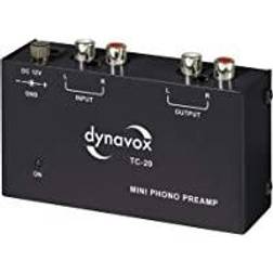 Dynavox TC-20 Phono-förförstärkare, kompakt metallhölje, för skivspelare med MM-skanningssystem, svart