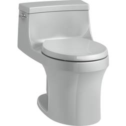 Kohler San Souci 1-piece 1.28 GPF Single Flush Round Toilet in Ice Grey
