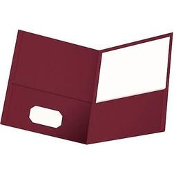 Oxford Twin Portfolio Folders, Burgundy, 25/Box