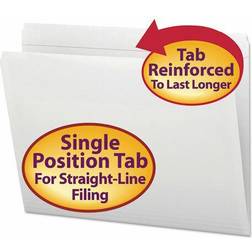 Smead Reinforced Top Tab Colored File Folders, Straight Letter