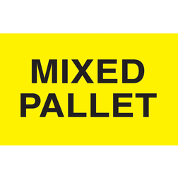 Staples Labels w/ "Mixed Pallet" Bright