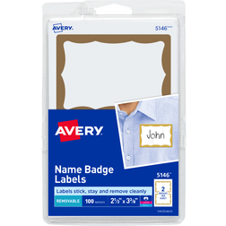 Avery Name Badge Labels With Gold